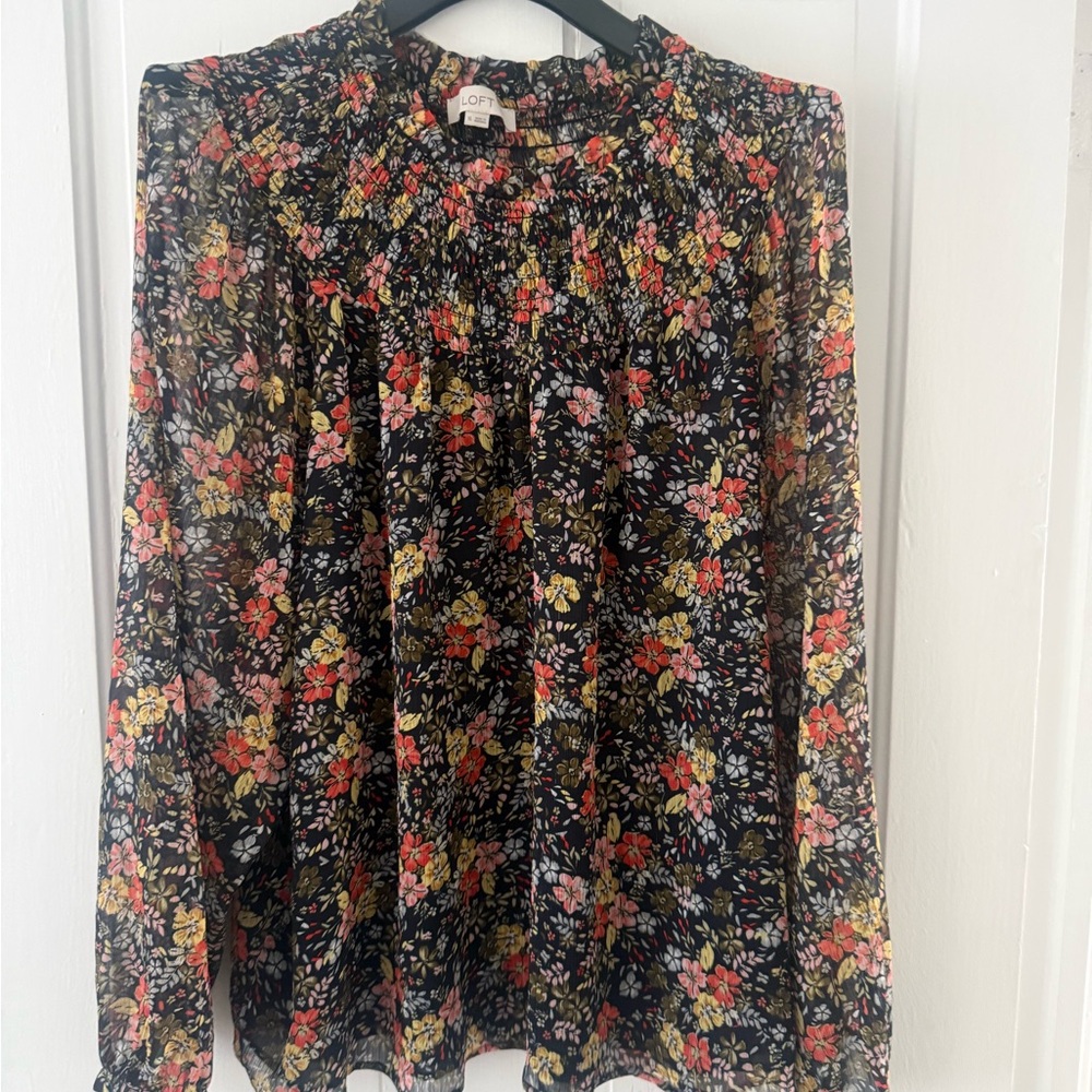 Loft Floral Long Sleeve Top